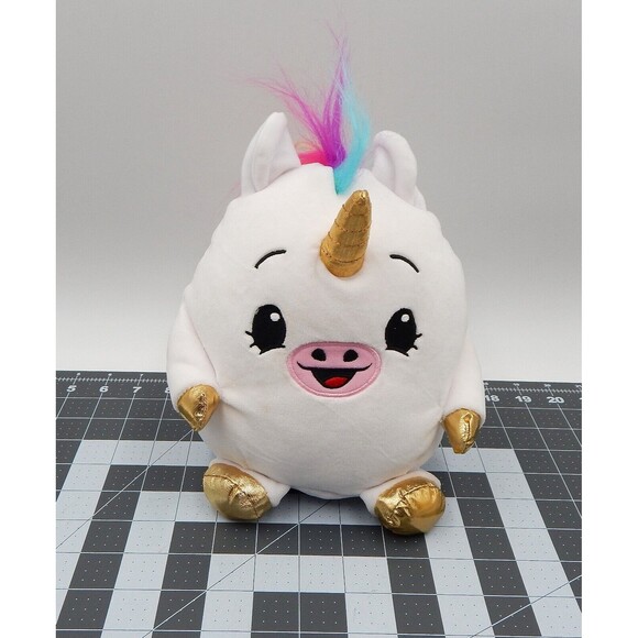 Pikmi Pops Dream The Stretchy Unicorn Plush White Gold Rainbow Stuffed Animal - Picture 1 of 8